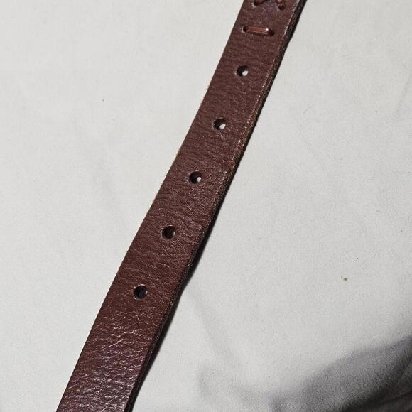 Vintage Amanda Smith Genuine Brown Leather Belt - Women's Size Small - Picture 8 of 9